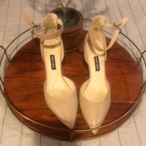 Nine West Women's Cream Ankle Strap Heels